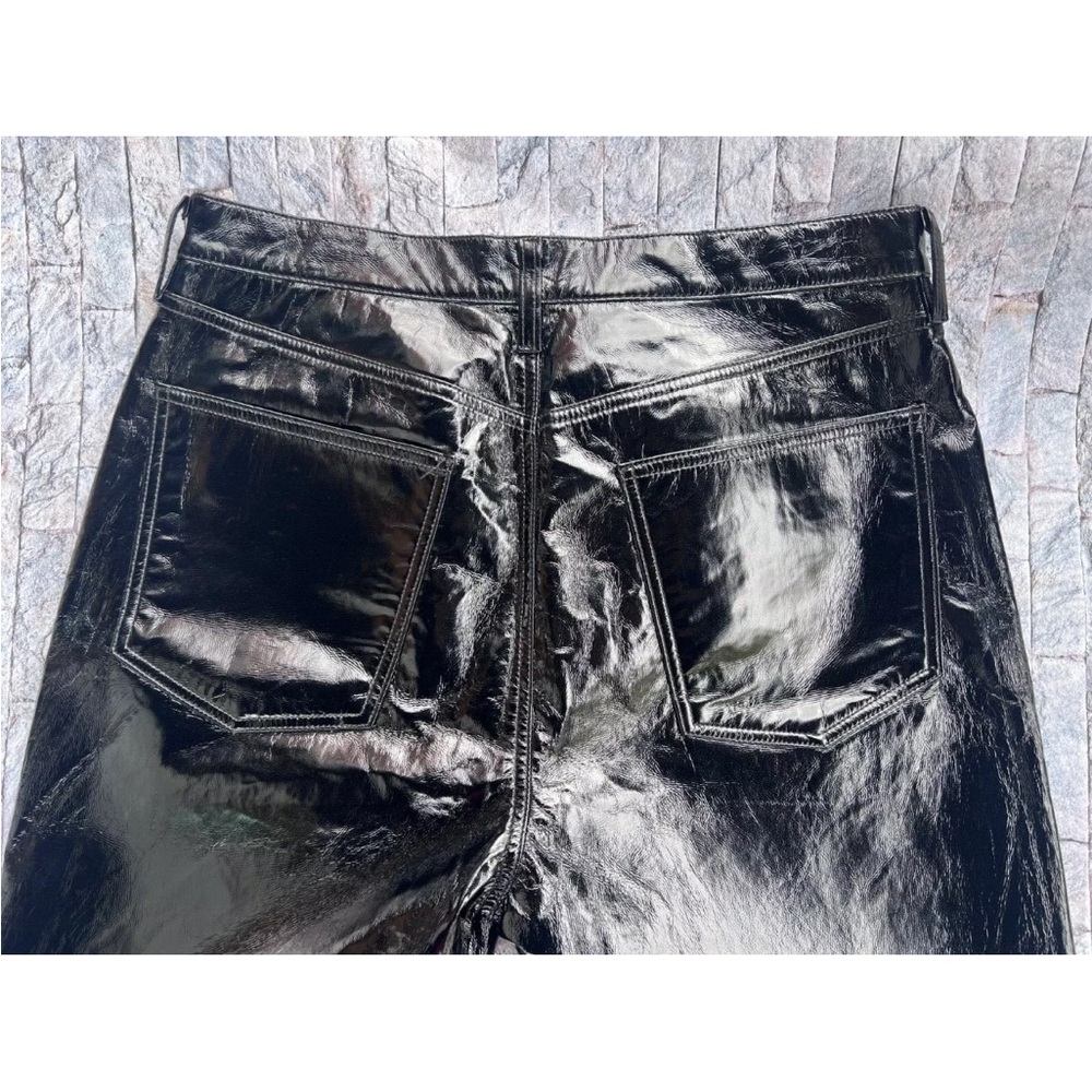AGOLDE 90s Pinch Waist Recycled Leather Pants High Rise Detox Sz 34 - Picture 8 of 11